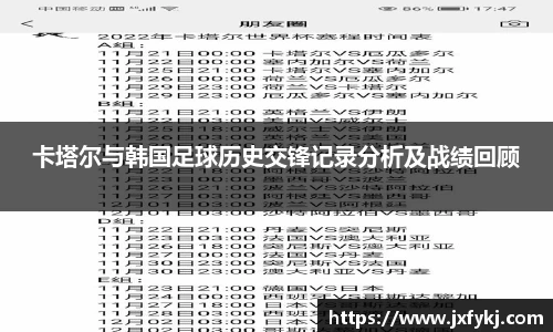 卡塔尔与韩国足球历史交锋记录分析及战绩回顾