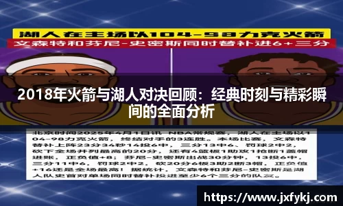 2018年火箭与湖人对决回顾：经典时刻与精彩瞬间的全面分析